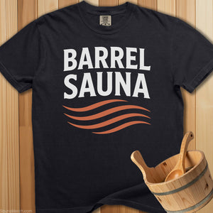 Barrel Sauna Heat Waves T-Shirt - Black