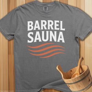 Barrel Sauna Heat Waves T-Shirt - SaunaMerch