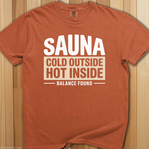 Cold Outside Hot Inside Sauna T-Shirt - SaunaMerch