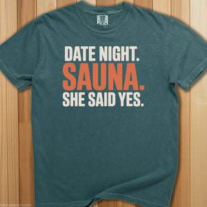 Date Night Sauna T-Shirt - SaunaMerch