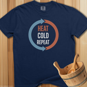 Heat Cold Repeat Cycle T-Shirt - SaunaMerch