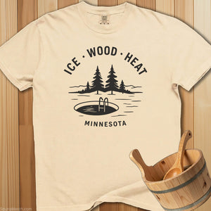Ice Wood Heat Minnesota T-Shirt - SaunaMerch