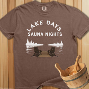 Lake Days Sauna Nights T-Shirt - SaunaMerch