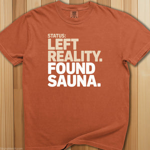 Left Reality Found Sauna T-Shirt - SaunaMerch