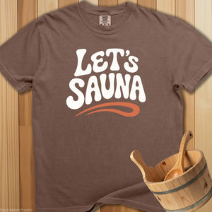 Let's Sauna Groovy Style T-Shirt - Espresso