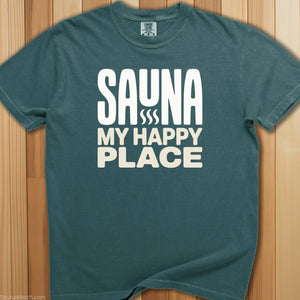 Sauna My Happy Place T-Shirt - SaunaMerch