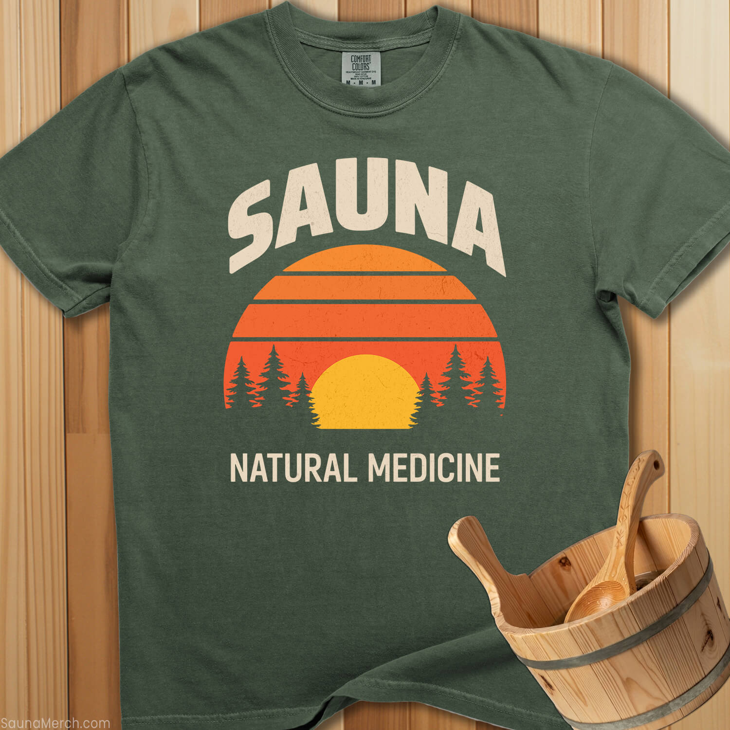 Sauna Natural Medicine T-Shirt - SaunaMerch