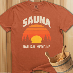 Sauna Natural Medicine T-Shirt - SaunaMerch