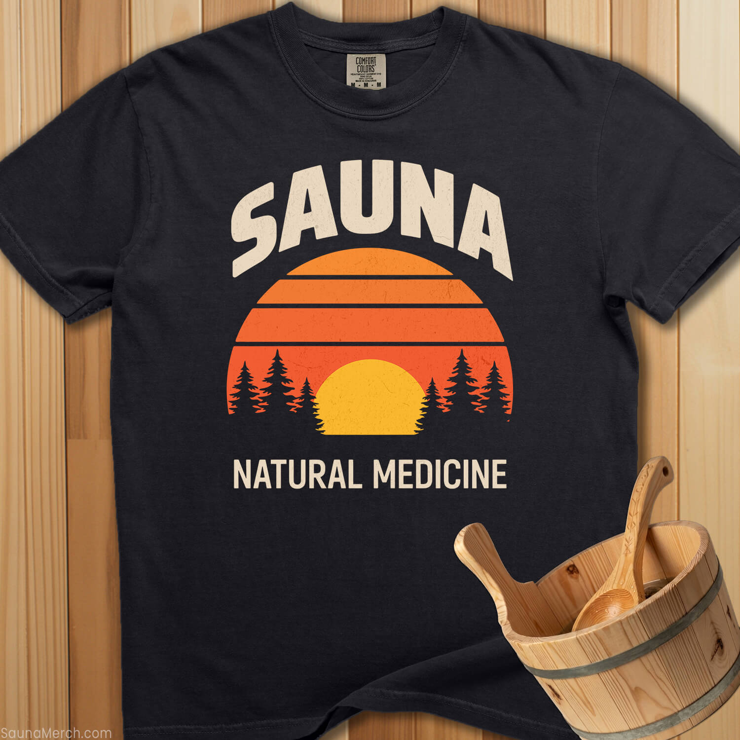 Sauna Natural Medicine T-Shirt - SaunaMerch