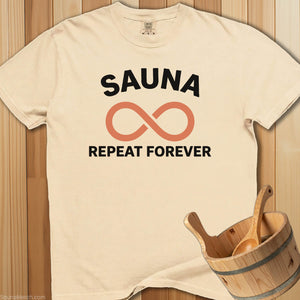 Sauna Repeat Forever T-Shirt - SaunaMerch