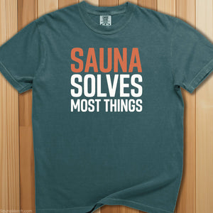 Sauna Solves Most Things T-Shirt - SaunaMerch