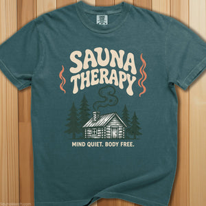 Sauna Therapy Mind Quiet T-Shirt - SaunaMerch