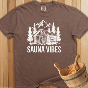 Sauna Cabin Vibes T-Shirt - Espresso