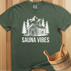 Sauna Cabin Vibes T-Shirt - Moss