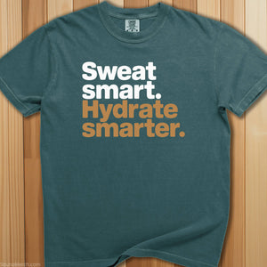 Sweat Smart, Hydrate Smarter T-Shirt - SaunaMerch