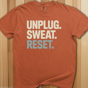 Unplug. Sweat. Repeat. T-Shirt - SaunaMerch