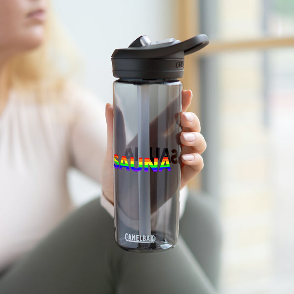 Sauna Gay Pride LGBTQ Rainbow Sauna Water Bottle