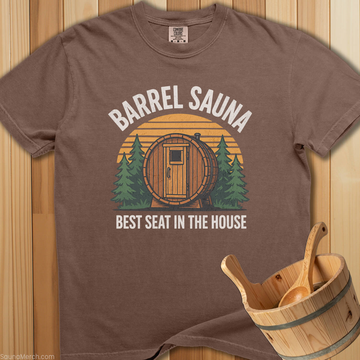 Barrel Sauna Best Seat In The House T-Shirt - SaunaMerch