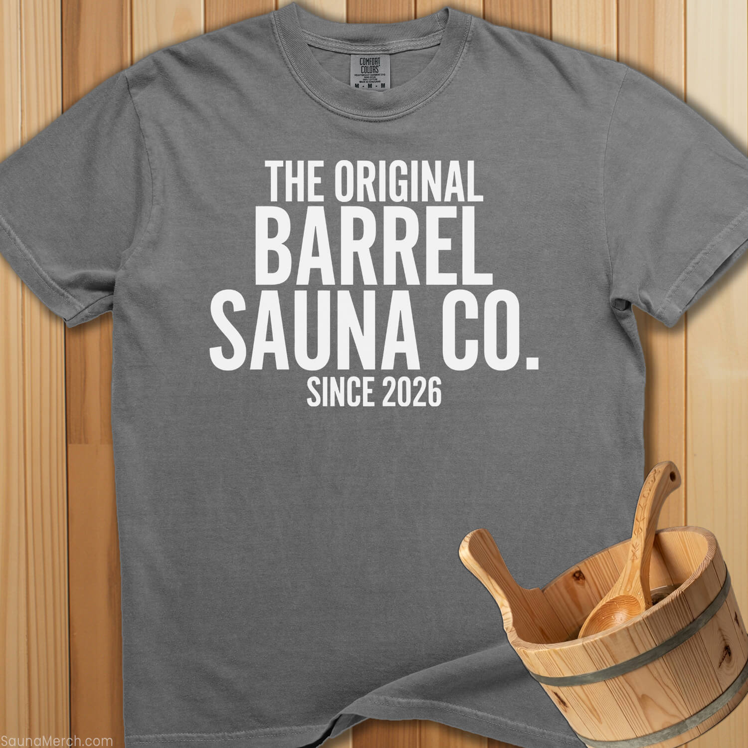 Original Barrel Sauna Company T-Shirt - Grey