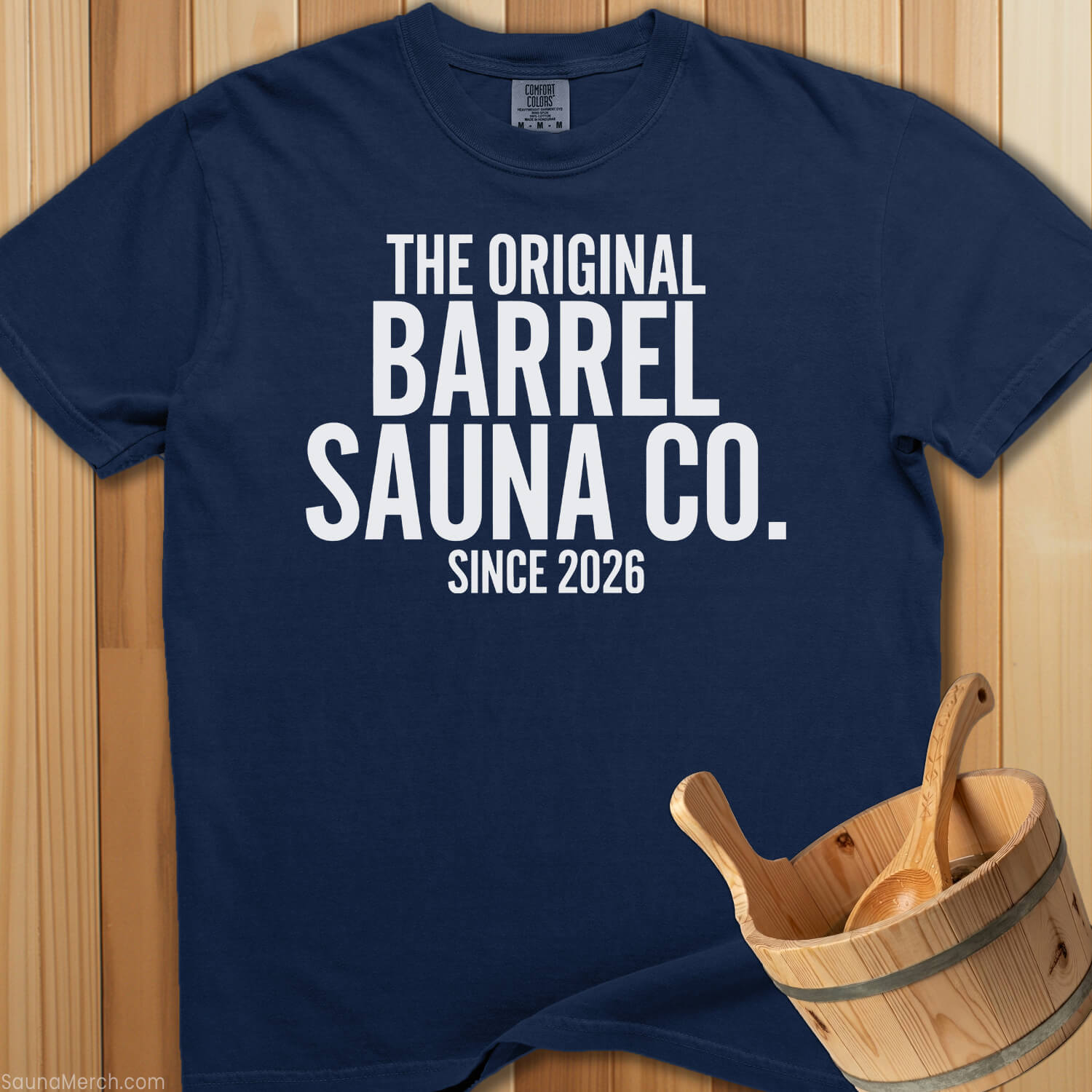 Original Barrel Sauna Company T-Shirt - Navy