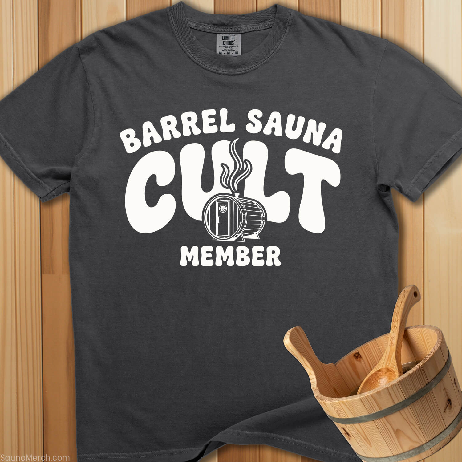 Barrel Sauna Cult Member T-Shirt - SaunaMerch