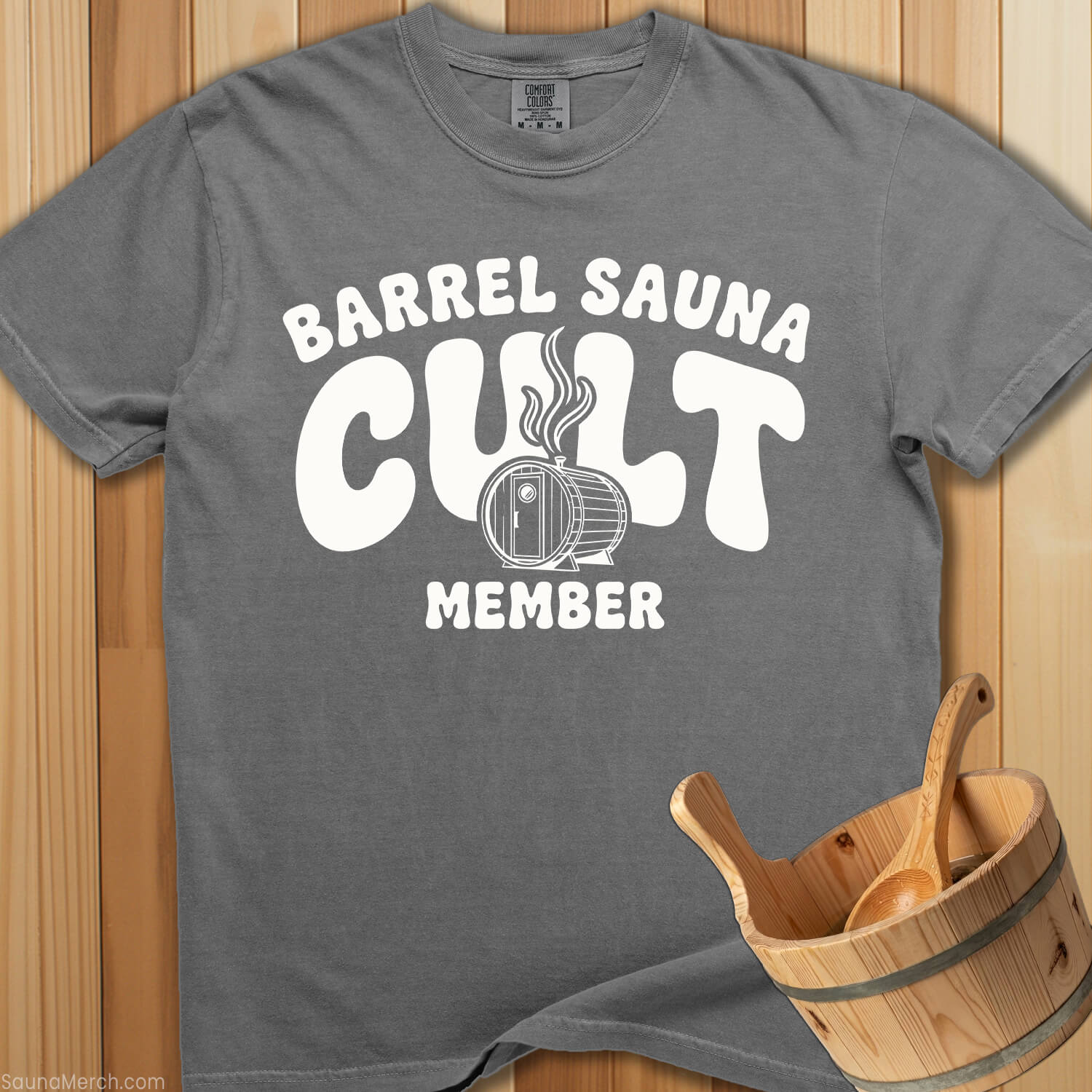 Barrel Sauna Cult Member T-Shirt - SaunaMerch