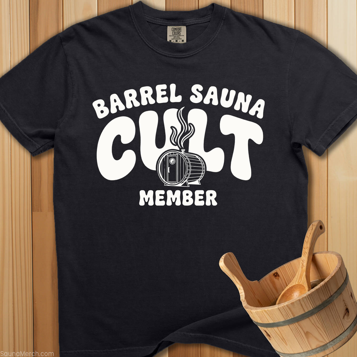Barrel Sauna Cult Member T-Shirt - SaunaMerch