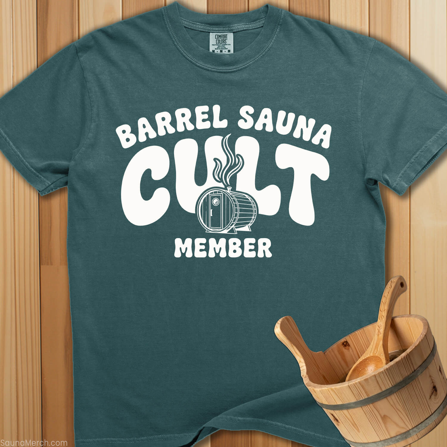 Barrel Sauna Cult Member T-Shirt - SaunaMerch