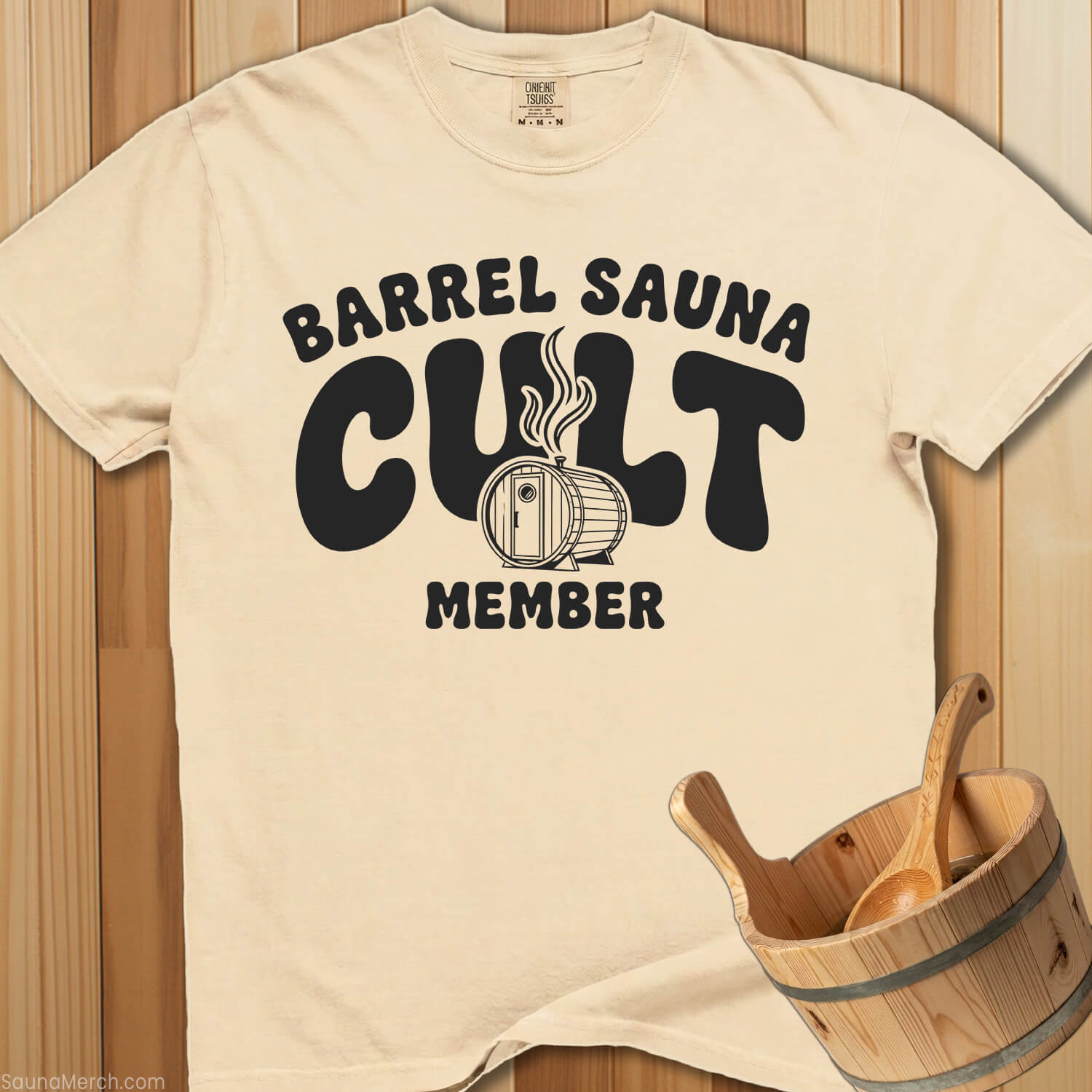 Barrel Sauna Cult Member T-Shirt - SaunaMerch