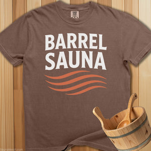 Barrel Sauna Heat Waves T-Shirt - Espresso