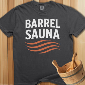 Barrel Sauna Heat Waves T-Shirt - Pepper