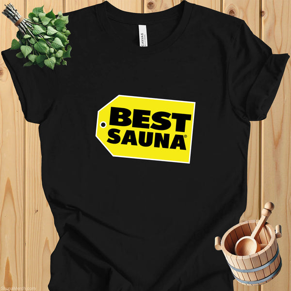 Best Sauna T-Shirt - Soft Cotton Tee for Sauna Lovers