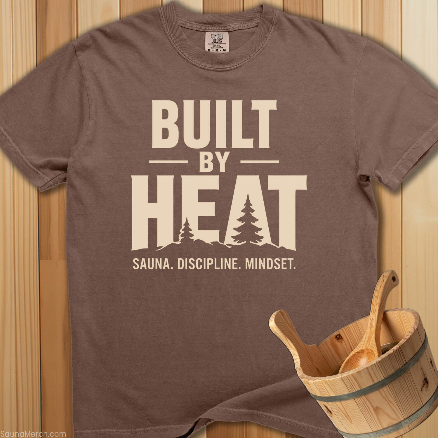 Built By Heat Sauna Discipline T-Shirt - Espresso