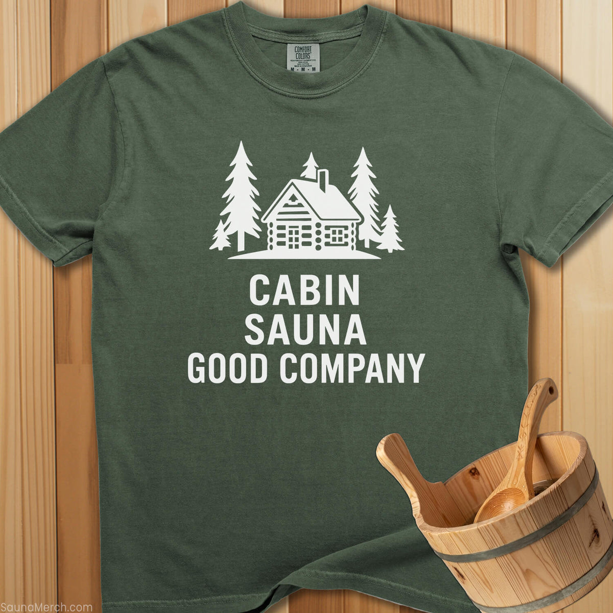 Cabin Sauna Good Company T-Shirt - Moss