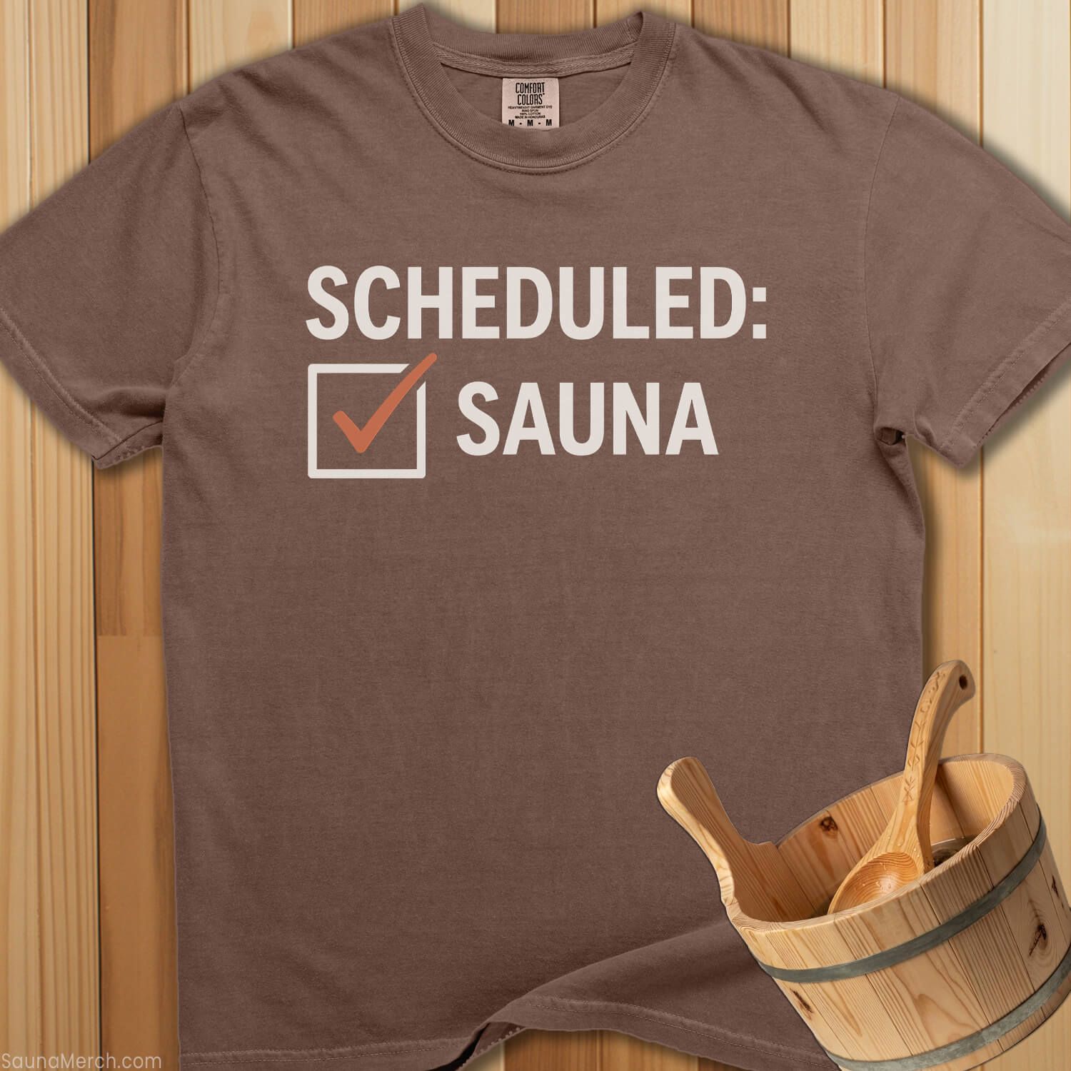 Checklist Sauna Scheduled T-Shirt - SaunaMerch