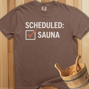 Checklist Sauna Scheduled T-Shirt - SaunaMerch