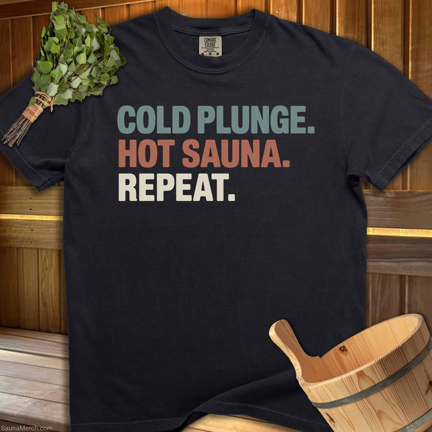 Cold Plunge. Hot Sauna. T-Shirt - SaunaMerch