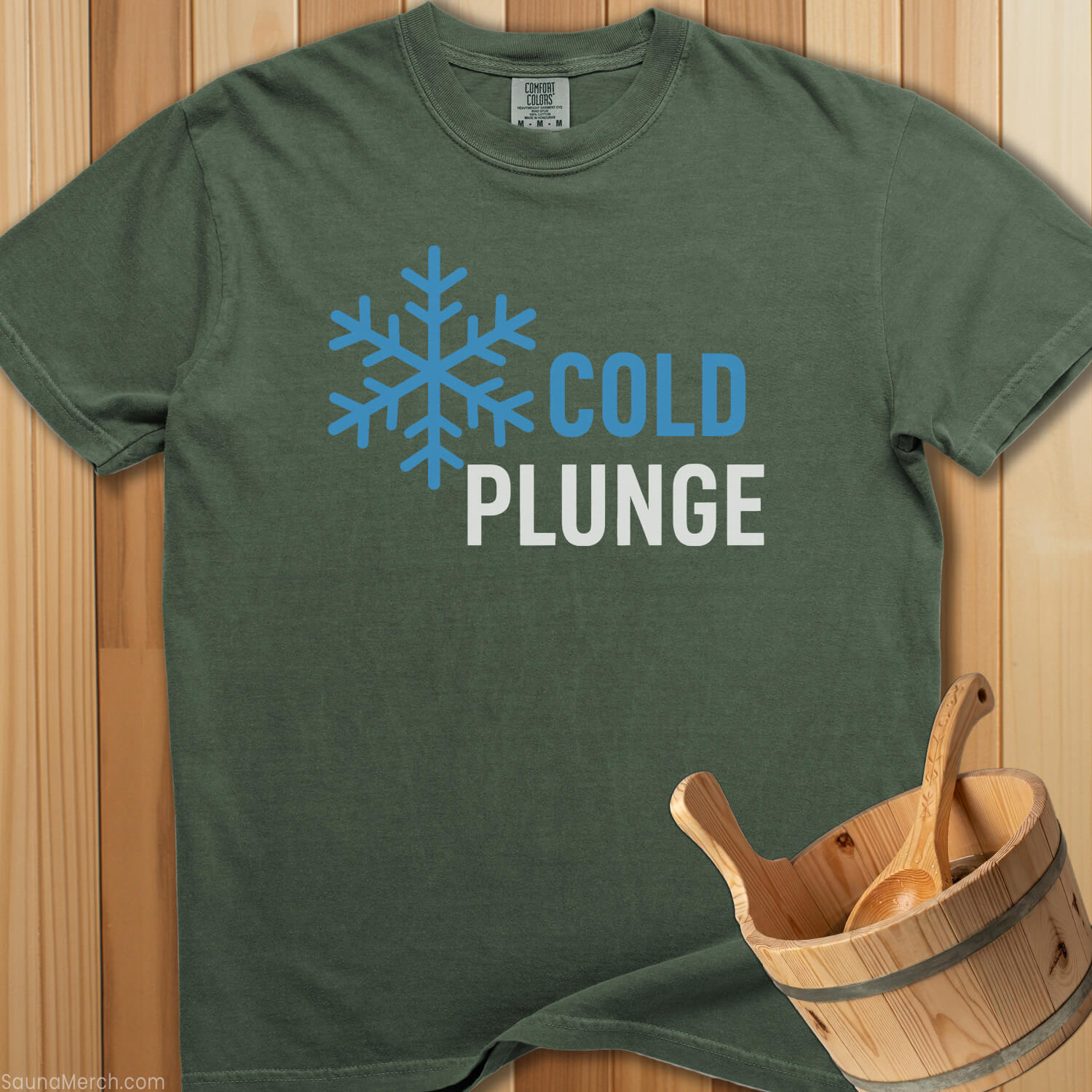 Cold Plunge Snowflake T-Shirt - Moss