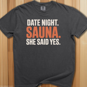 Date Night Sauna T-Shirt - SaunaMerch