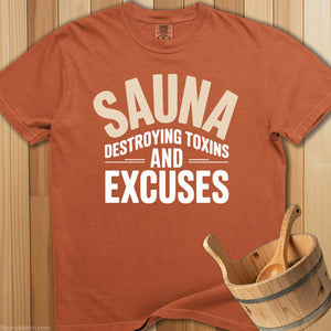Destroying Toxins Sauna T-Shirt - SaunaMerch