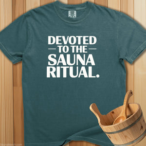Devoted To The Sauna Ritual T-Shirt - SaunaMerch