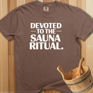 Devoted To The Sauna Ritual T-Shirt - SaunaMerch
