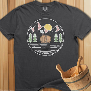 Escape To The Heat Sauna T-Shirt - Pepper