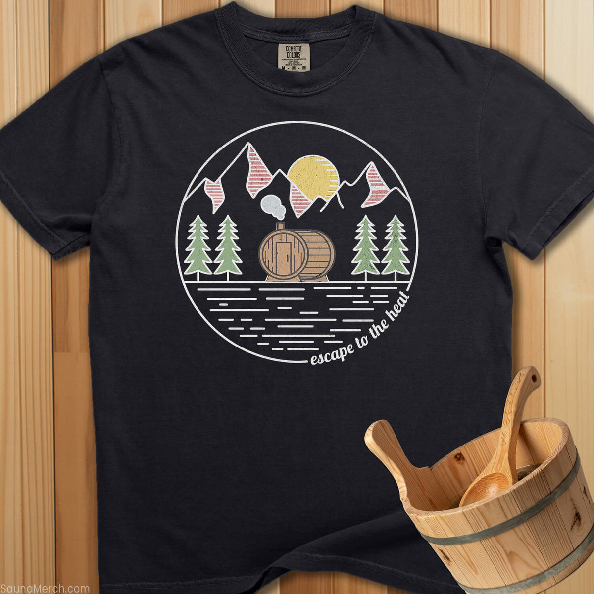 Escape To The Heat Sauna T-Shirt - SaunaMerch