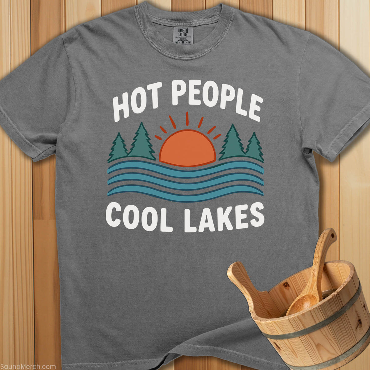 Hot People Cool Lakes T-Shirt - SaunaMerch