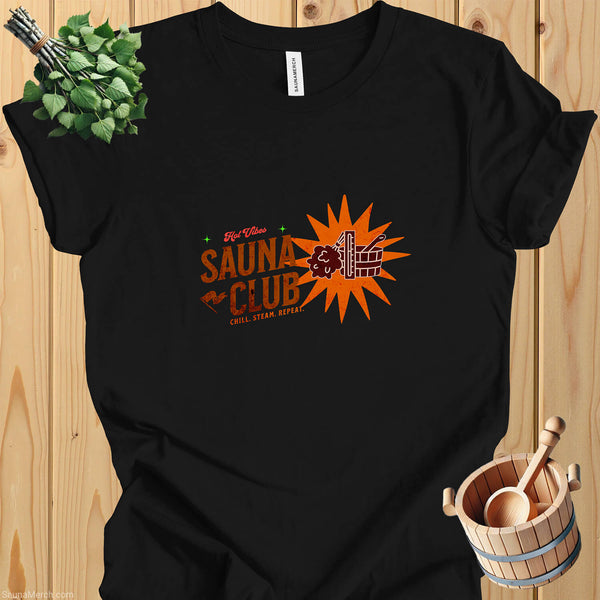 Hot Vibes: Sauna Club T-Shirt - Moisture-Wicking & Lightweight