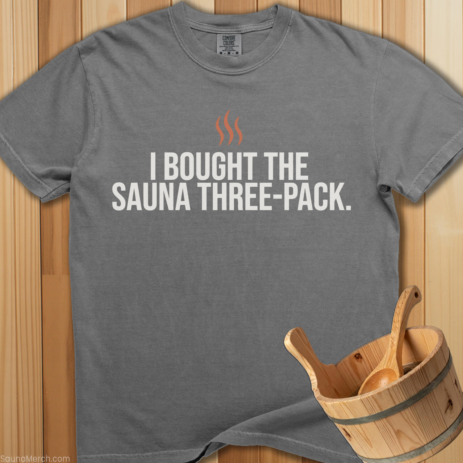 I Bought The Sauna Three-Pack T-Shirt - SaunaMerch