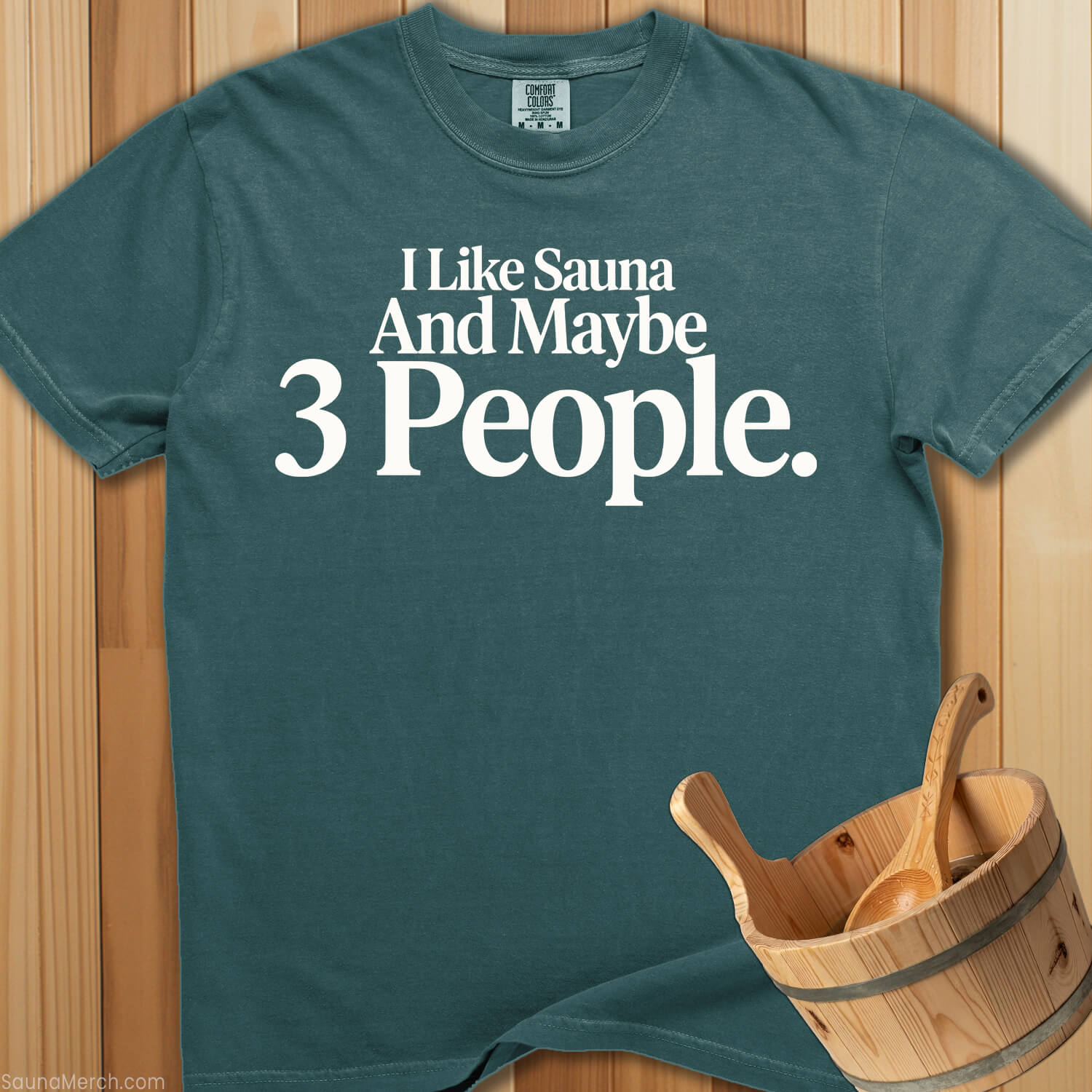 I Like Sauna 3 People T-Shirt - SaunaMerch
