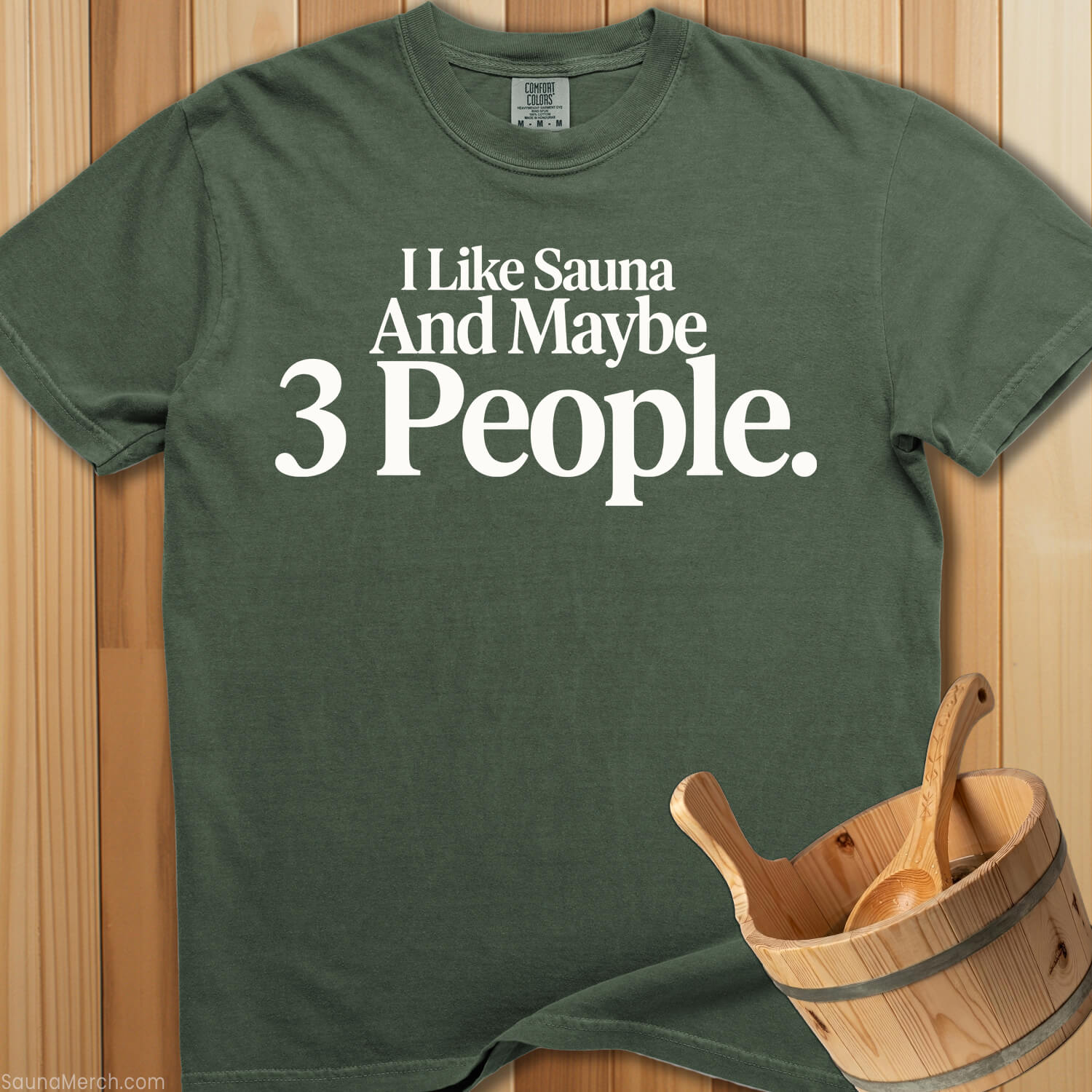 I Like Sauna 3 People T-Shirt - SaunaMerch