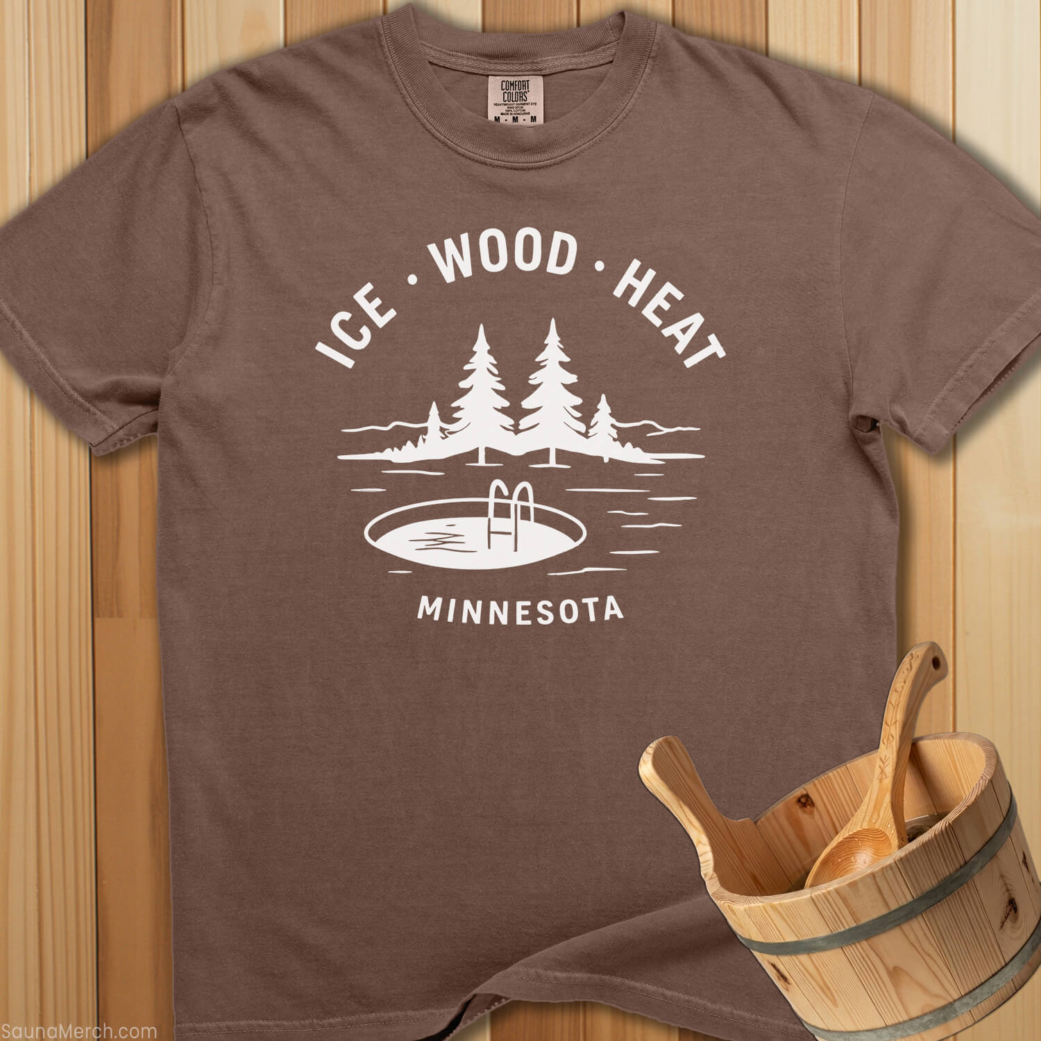 Ice Wood Heat Minnesota T-Shirt - SaunaMerch